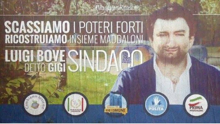 Luigi Bove candidato Sindaco di Maddaloni in Piazza tra la sua gente