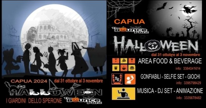 Halloween: Capua all’insegna dell’emozione e del divertimento da brivido per bambini e famiglie